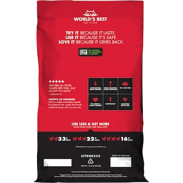 World's Best Multiple Cat Clumping Litter 3.63Kg
