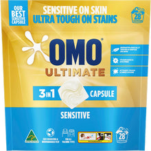 OMO Ultimate 3 In 1 Laundry Detergent Capsules Sensitive 28 pack