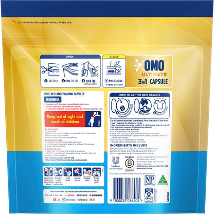OMO Ultimate 3 In 1 Laundry Detergent Capsules Sensitive 28 pack