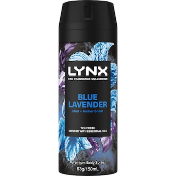 Lynx Fine Fragrance Body Spray Blue Lavender 150mL