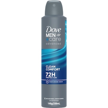 Dove Men+Care Advanced 72hr Deodorant Aerosol Clean Comfort 250mL
