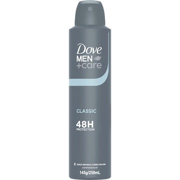 Dove Men+Care 48hr Deodorant Aerosol Classic 250mL