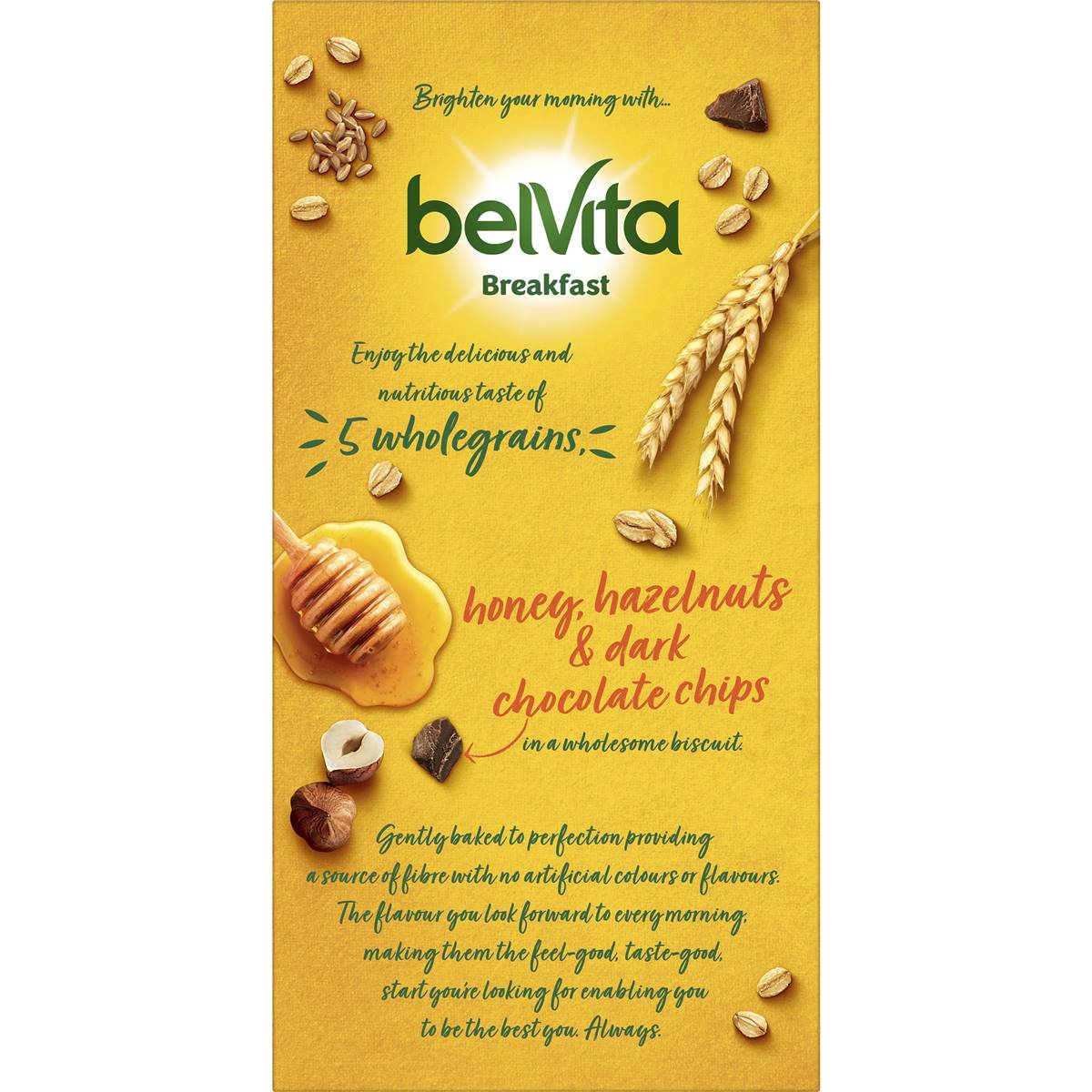Belvita Breakfast Biscuits Honey & Nut With Chocolate Chips 6 Pack 300g