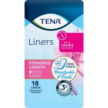 TENA Incontinence Liners Standard Length 18 pack