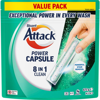 Biozet Attack Power Capsule 8-In-1 Clean Value Pack 50 pack