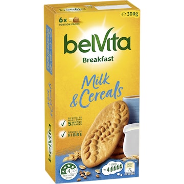 Belvita Milk & Cereals Breakfast Biscuits 300g 6 pack