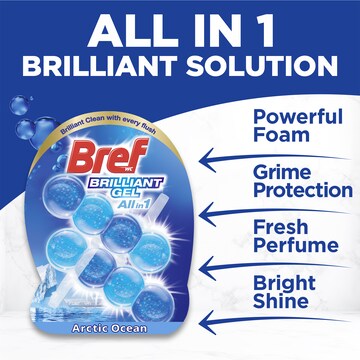 Bref Brilliant Gel Arctic Ocean Toilet Cleaner Block 42g x 2 pack