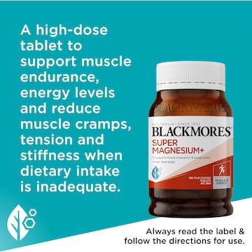 Blackmores Super Magnesium+ Coated Tablets 180 pack