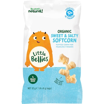 Little Bellies Organic Sweet & Salty Softcorn 8g x 4 pack