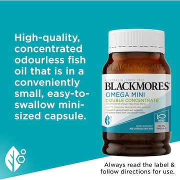 Blackmores Omega Mini Double Concentrate Capsules 400 pack