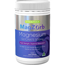 MagZorb Magnesium Glycinate 500mg Hard Capsules 100 pack