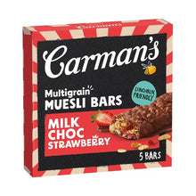CARMAN'S MULTIGRAIN MUESLI BARS MILK CHOC STRAWBERRY 5 PACK 150G
