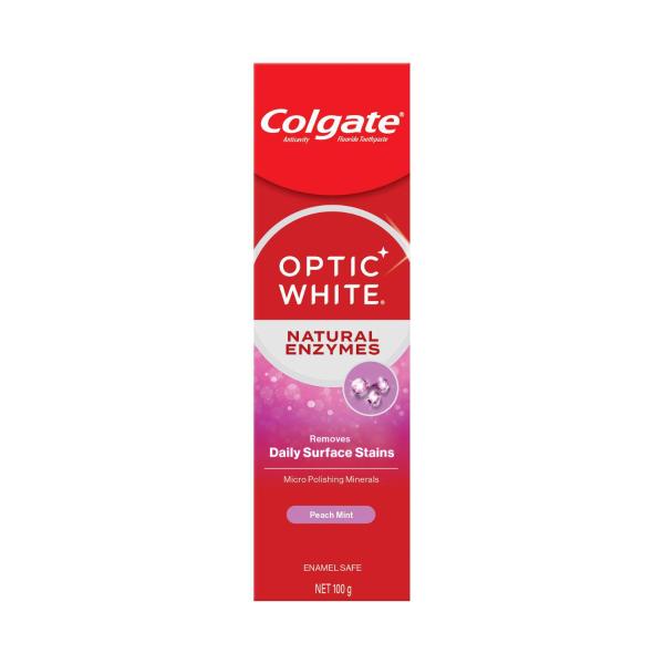 COLGATE OPTIC WHITE TOOTHPASTE NATURAL ENZYMES 100 GRAM