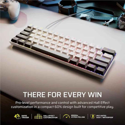 Corsair Clipper PRO MINI 60 Hall Effect Gaming Keyboard (White)