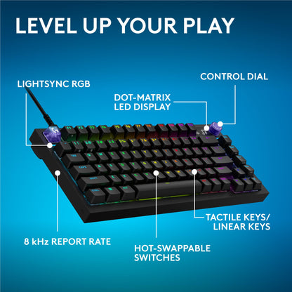 Logitech G G316 X 75 Wired Gaming Keyboard (Black)