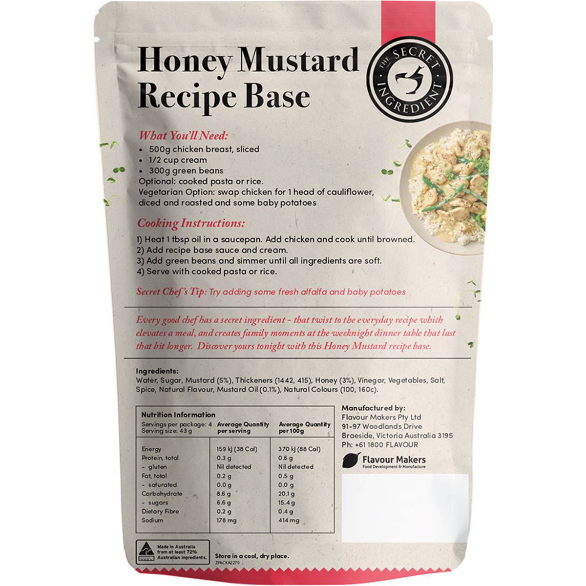 The Secret Ingredient Honey Mustard Recipe Base 175g