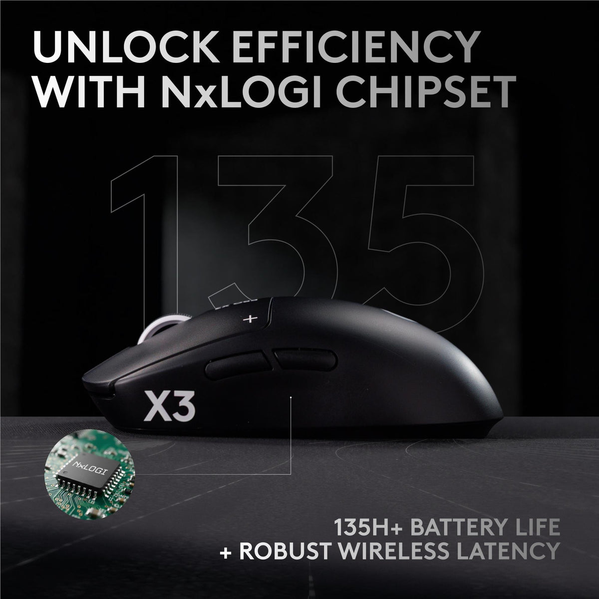 Logitech G Pro X3 SUPERSTRIKE Gaming Mouse (Midnight Black)