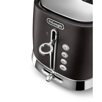 De'Longhi Diadema 2 Slice Long Slot Toaster (Onyx Black)