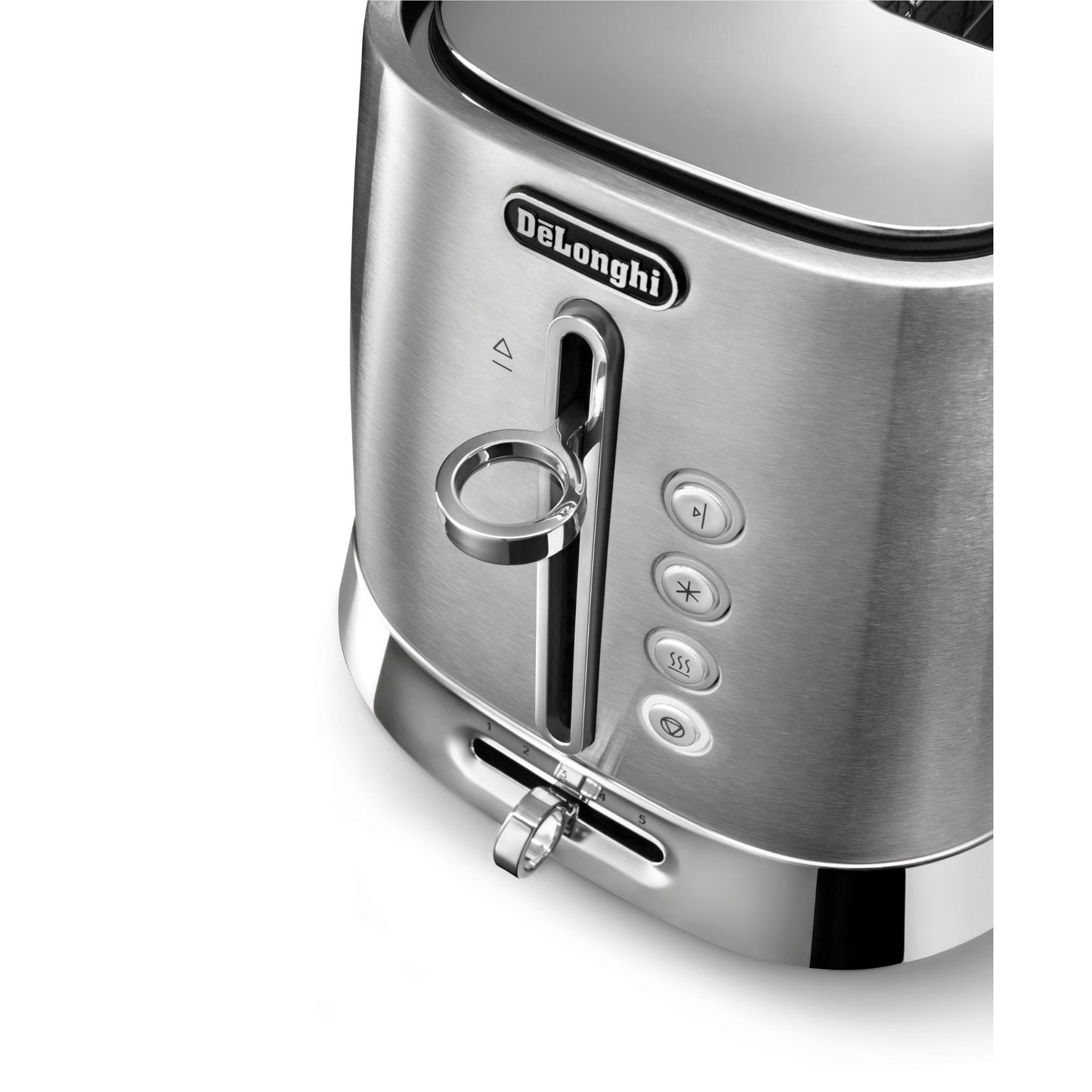 De'Longhi Diadema 2 Slice Long Slot Toaster (Platinum)