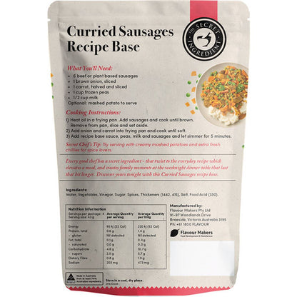 The Secret Ingredient Curried Sausages Recipe Base 175g