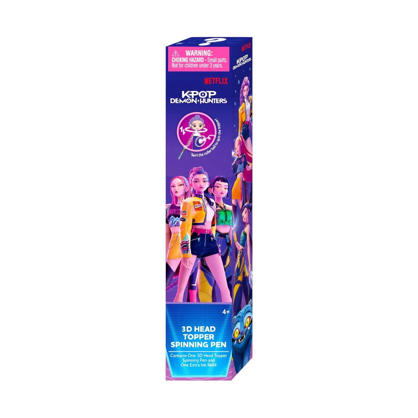 KPop Demon Hunters – 3D Head Topper Spinning Pen (Blind Box)