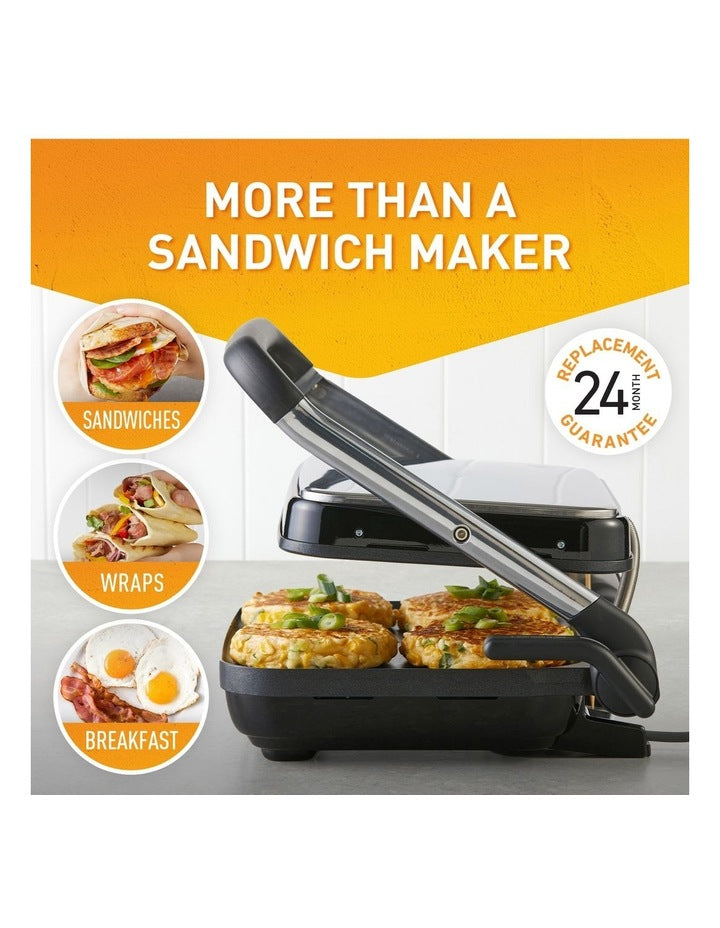 Compact Sandwich Press Slice in Silver