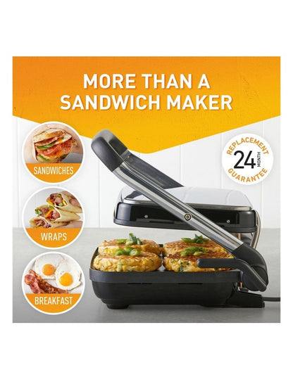 Compact Sandwich Press Slice in Silver