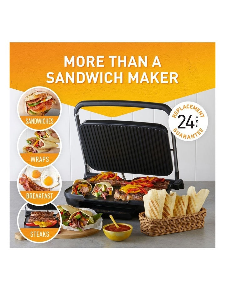 Cafe Style 6-Slice Sandwich Press and Contact Grill