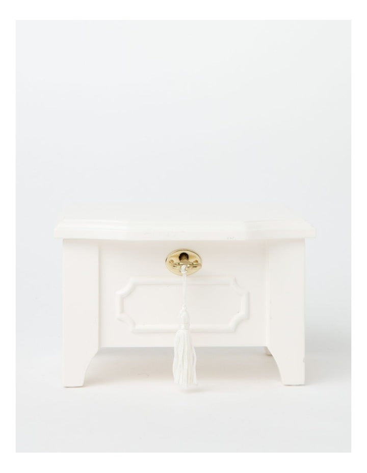 Classic Lock Jewel Box In White