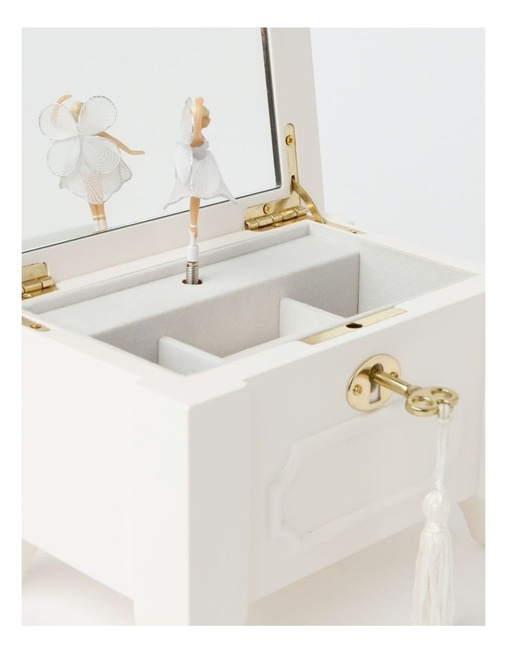 Classic Lock Jewel Box In White