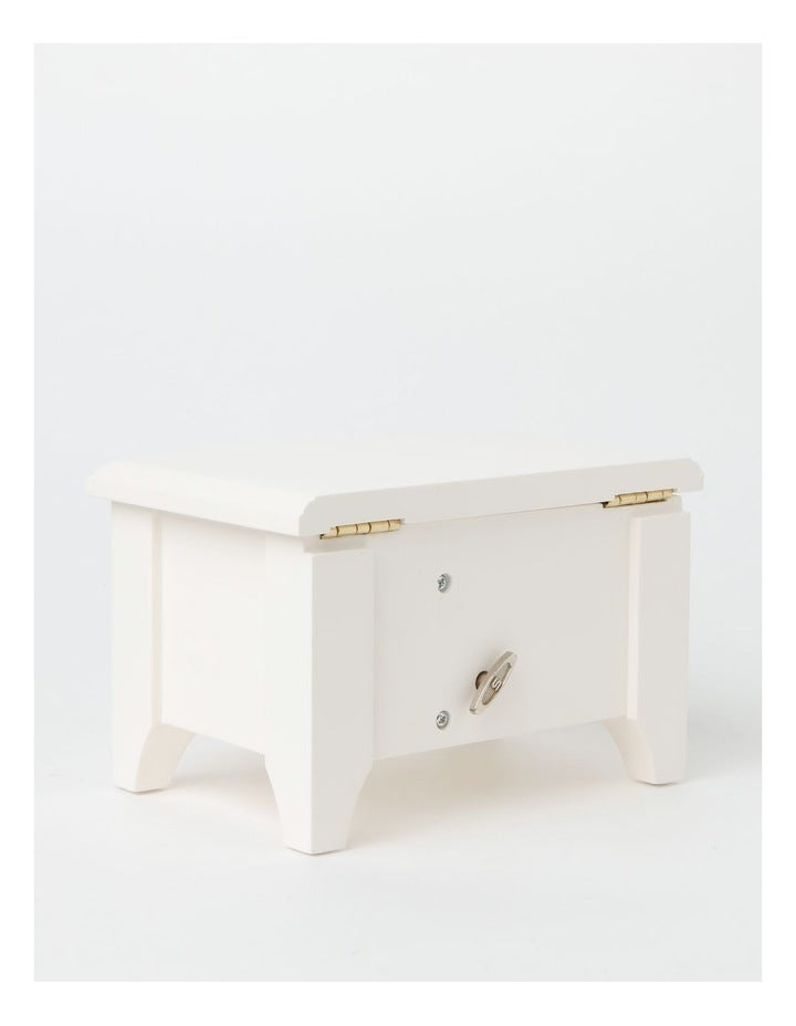 Classic Lock Jewel Box In White