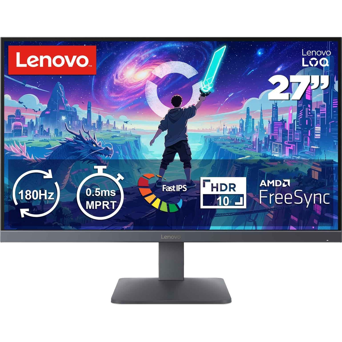 Lenovo LOQ 27Q-10 27" QHD 180Hz Fast IPS Gaming Monitor