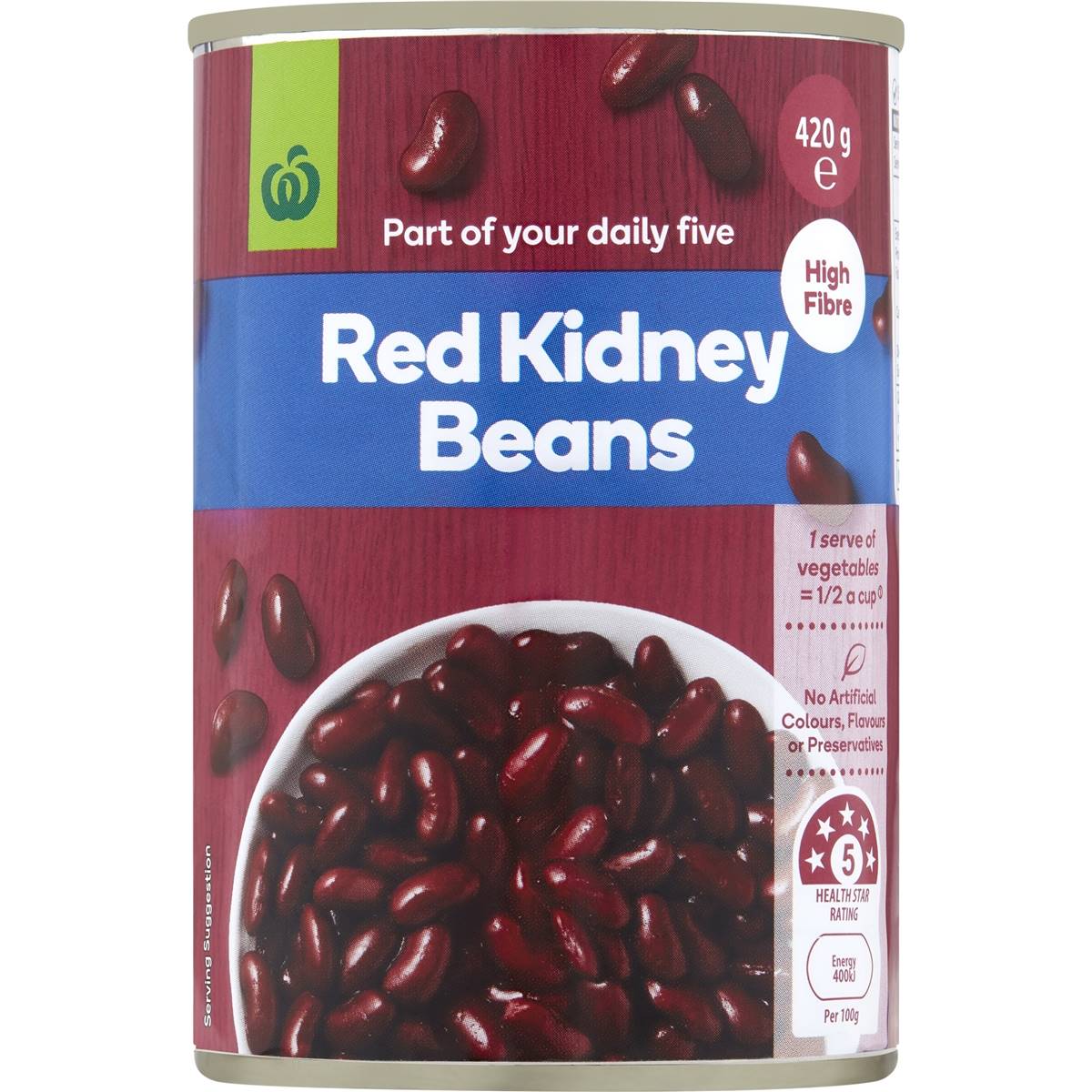 Woolworths Red Kidney Beans 420g