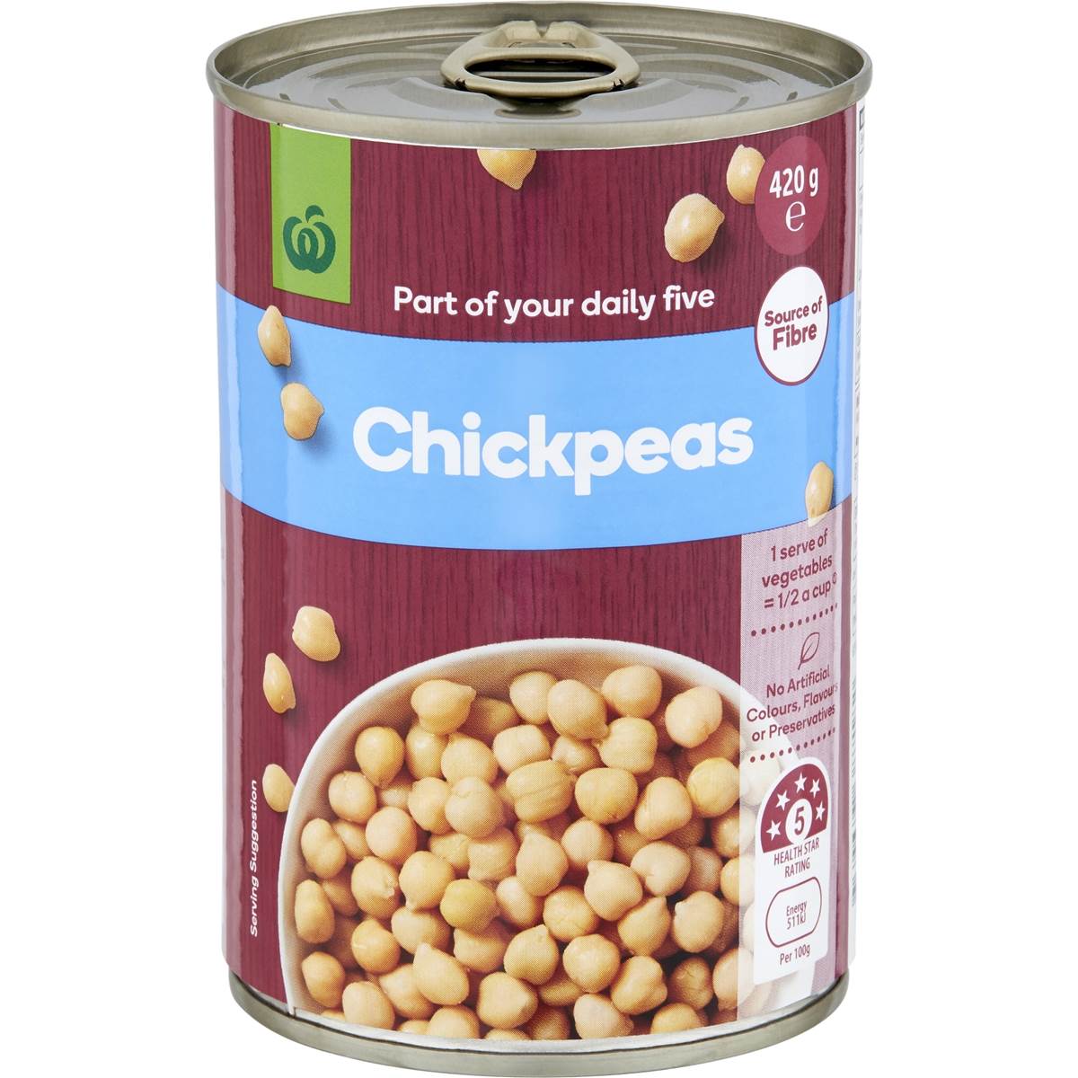 Woolworths Chickpeas 420g