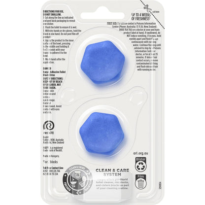 Harpic Hygenic & Fresh Sticker Adhesive Toilet Block Marine 2 pack