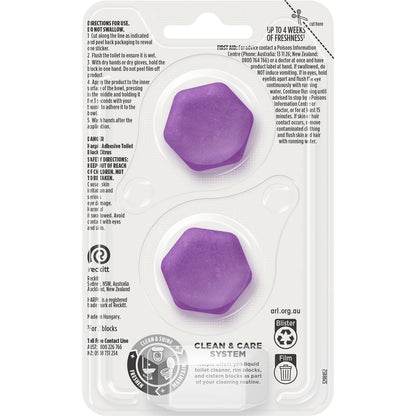 Harpic Hygenic & Fresh Sticker Adhesive Toilet Block Lily 2 pack