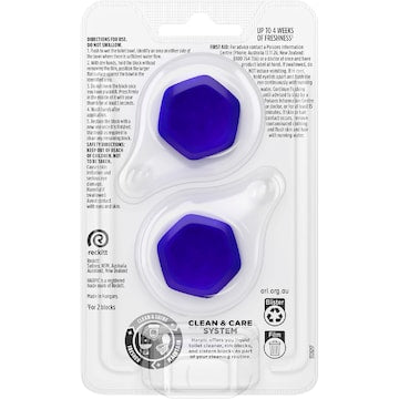 Harpic Hygenic & Fresh Sticker Adhesive Toilet Block Lily 2 pack