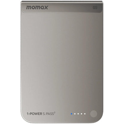 Momax 1-Power S.Pass 2 10kmAh Qi2.2 Magnetic Wireless Power Bank (Titanium)