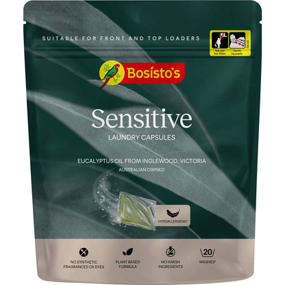 Bosisto's Sensitive Laundry Capsules 20 Pack