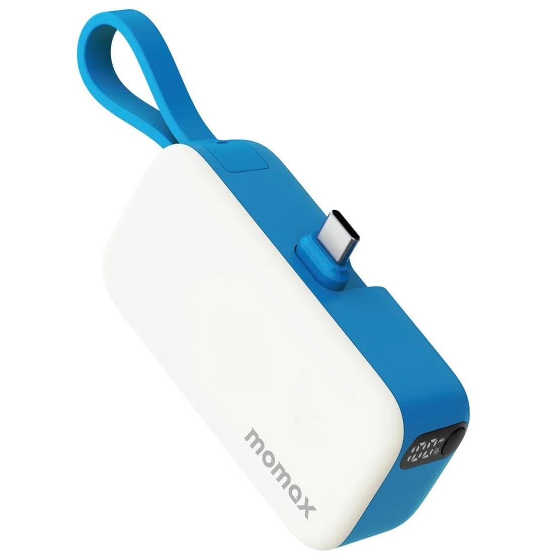 Momax 5000mAh Built-in Foldable USB-C Battery Pack (Blue)