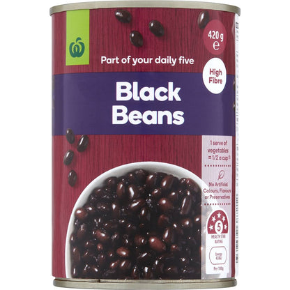 Woolworths Black Beans 420g