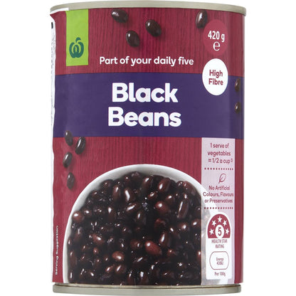 Woolworths Black Beans 420g