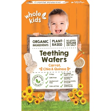 Whole Kids Teething Wafers Carrot Chia & Quinoa 6 pack