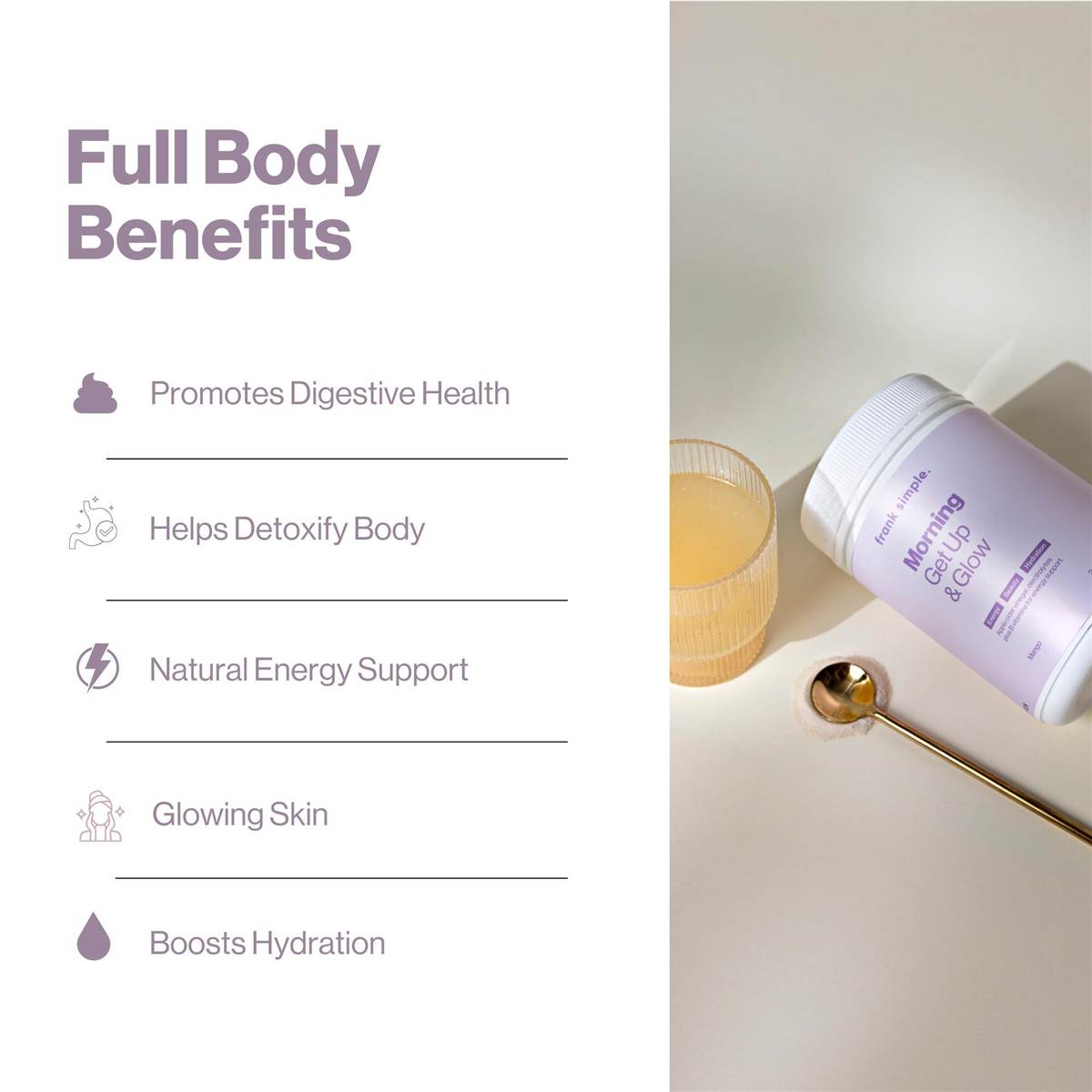 frank simple. Morning Get Up & Glow Mango 240g