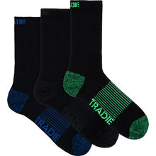 Tradie Mens Light Work Rib Crew Socks Size 11-13 3 pack