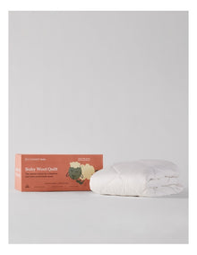 Baby Wool Quilt Cot in White