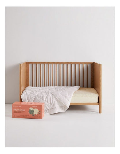 Baby Wool Quilt Cot in White