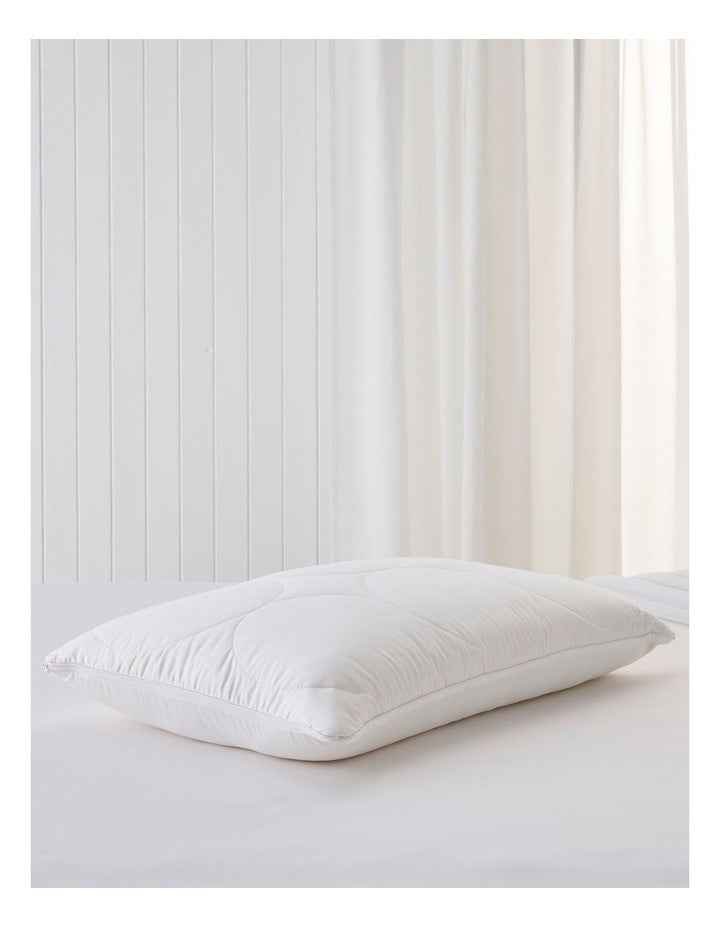 SleepCalm Wool Cotton Quilted Pillow 7&#43; in White