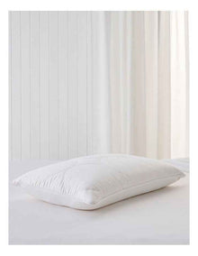 SleepCalm Wool Cotton Quilted Pillow 7&#43; in White