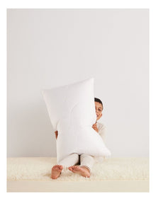 SleepCalm Wool Cotton Quilted Pillow 7+ in White